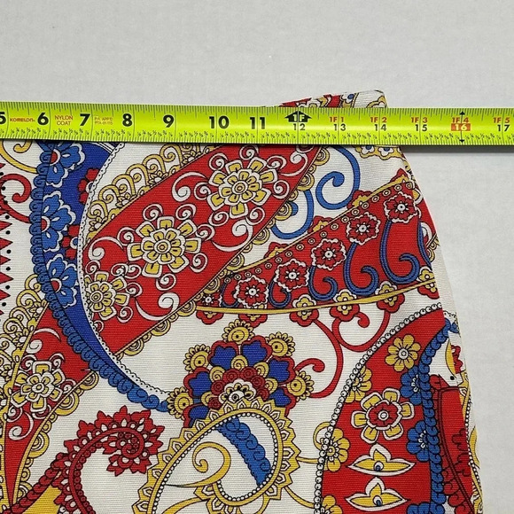 Talbots Mini Paisley Pencil Skirt Colorful Womens Size 2 Petite Office Work - Picture 5 of 7